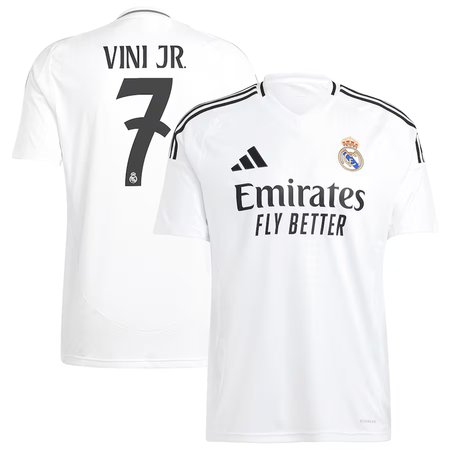 Men's Vini Jr. Real Madrid adidas 2024/25 Home Replica Player Jersey